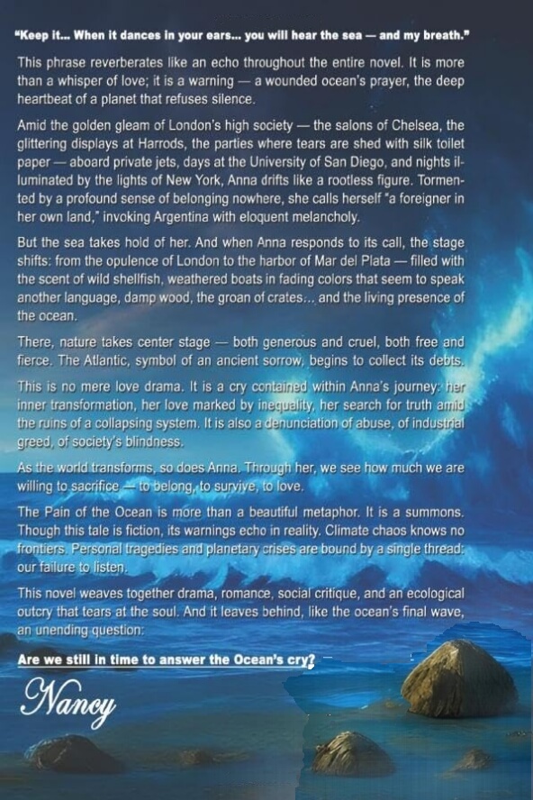 Contratapa del libro The pain of the ocean: unheard voices